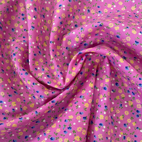 100% Cotton - Pink Vintage Floral - Pop Up Shop - £2.50 Per Metre - Sold By The Metre