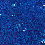 Remnant 130523 0.45m Knitted Sequin Swirl - Royal - 114cm Wide