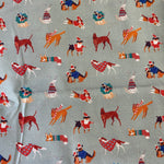 Remnant 300904 1m 100% Cotton Christmas Dogs - 114cm wide