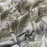 Linen Look - Jungle Monkey - £15.00 Per Metre - Sold By Half Metre