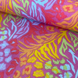 Polycotton Print - Amazon - Pink - £3.50 Per Metre - Sold by Half Metre