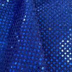 Remnant 130524 0.7m Sequin Spot - Royal - 114cm Wide
