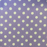 100% Cotton - Lilac Spot - £6.50 Per Metre - Sold by Half Metre