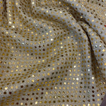 Remnant 80607 0.5m Sequin Spot Gold - 112cm Wide