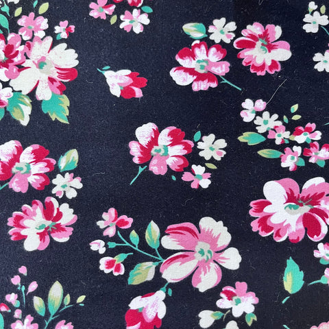 Remnant 011004 2m 100% Cotton Needlecord - Floral  - 150cm wide