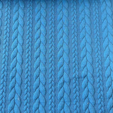 Ponte Roma Jersey - Cable Knit - Teal - £14.00  Per Metre - Sold By Half Metre