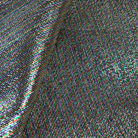 Remnant 021142 0.9m Rainbow Metallic Lame - 100cm Wide approx