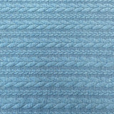 Ponte Roma Jersey - Cable Knit - Denim Blue - £14.00  Per Metre - Sold By Half Metre