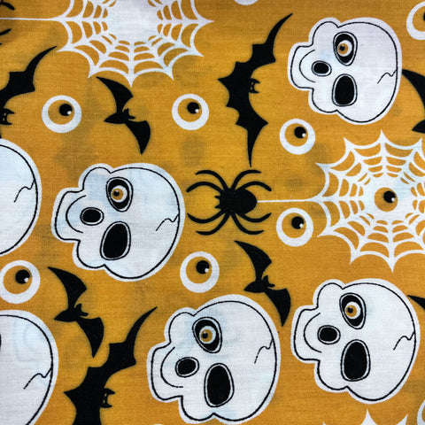 Remnant 021135 0.25m Halloween Polycotton - 112cm Wide approx