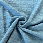 Ponte Roma Jersey - Cable Knit - Denim Blue - £14.00  Per Metre - Sold By Half Metre