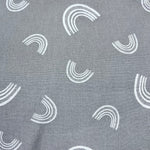 Remnant 021012 0.75m 100% Cotton - Grey Rainbow - 112cm wide