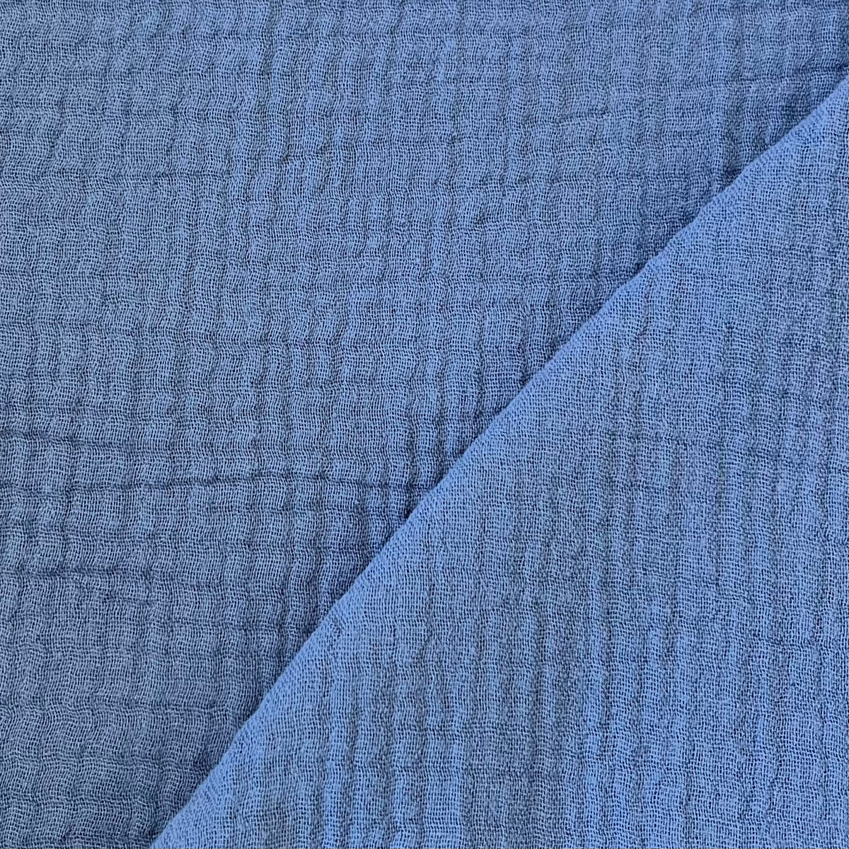 Double Gauze (Muslin) - Denim Blue - Sold by Half Meter – Kayes Textiles