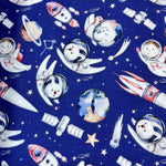 100% Brushed Cotton - Space Bunnies - £9.50 per Metre - Sold by Half Metre