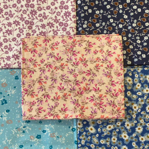 Vintage ditsy floral Fat Quarters pack 100% cotton Kaye’s textiles Southend Westcliff Essex sewing patchwork crafts projects