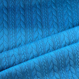 Ponte Roma Jersey - Cable Knit - Teal - £14.00  Per Metre - Sold By Half Metre