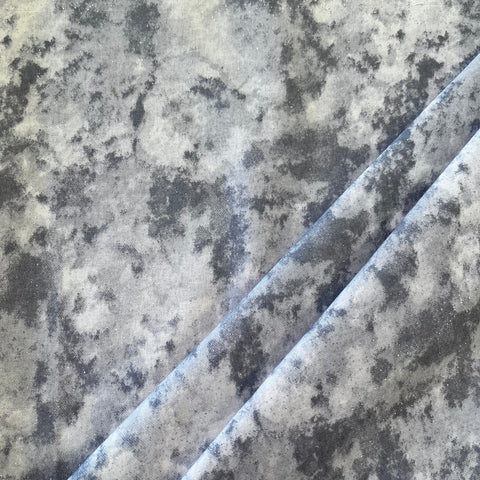 100% Cotton - Grey Tie Dye Glitter - Sold by Half Metre