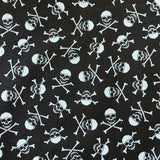 100% Cotton - Skull & Cross Bones - £6.00 Per Metre - Sold by Half Metre