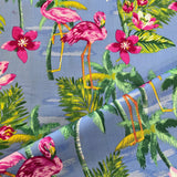 100% Cotton - Craft Cotton - Tropical Flamingo - £9.50 per Metre - Sold by Half Metre