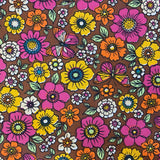 Polycotton Print - Floral Butterfly Blossom - Select Colour - £4.00 Per Metre - Sold by Half Metre