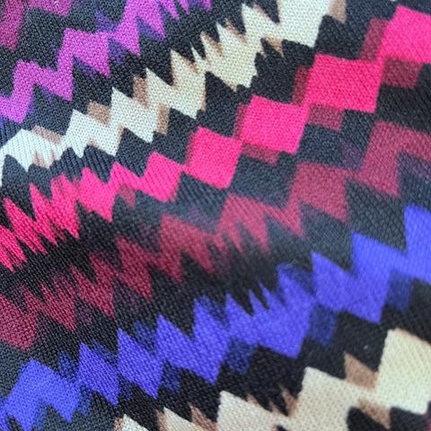 Remnant 071012 3.75m Soft Zig Zag Jersey  - 150cm wide