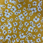 Remnant 171113 2.0m 100% Cotton Mustard Floral - 112cm wide