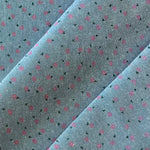 Polycotton - Denim Look - Ditsy Floral - £7.50 per Metre - Sold by Half Metre