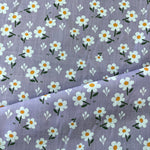 Polycotton Print - Daisies - Lilac - Sold by Half Metre