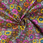 Polycotton Print - Floral Butterfly Blossom - Select Colour - £4.00 Per Metre - Sold by Half Metre