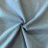 Polycotton - Denim Look - Ditsy Floral - £7.50 per Metre - Sold by Half Metre