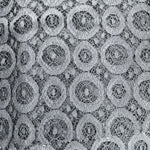 2.5m x 1.5m Black Circle Lace   - Remnant 071007