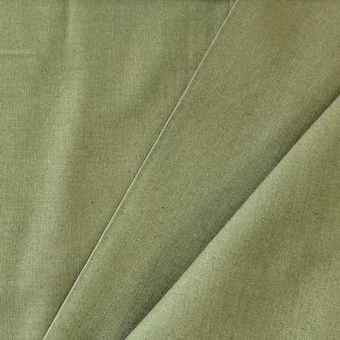 Remnant 280732 1.65m x 110cm 100% Cotton Poplin - Army Green