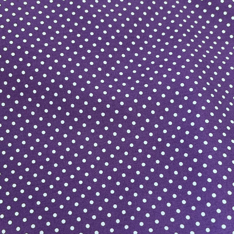 2m x 1.15m 100% Cotton Purple Spot - Remnant 121203