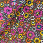 Polycotton Print - Floral Butterfly Blossom - Select Colour - £4.00 Per Metre - Sold by Half Metre