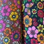 Polycotton Print - Floral Butterfly Blossom - Select Colour - £4.00 Per Metre - Sold by Half Metre