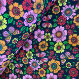 Polycotton Print - Floral Butterfly Blossom - Select Colour - £4.00 Per Metre - Sold by Half Metre