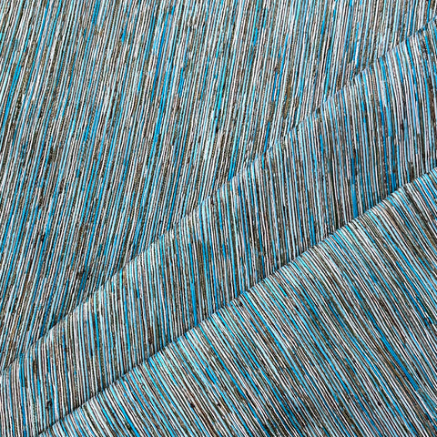 Curtain Fabric - Fortune - Peacock/Turquoise - £10 per Metre - Sold By Half Metre