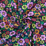 Polycotton Print - Floral Butterfly Blossom - Select Colour - £4.00 Per Metre - Sold by Half Metre