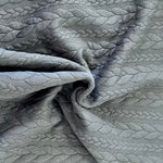 Ponte Roma Jersey - Cable Knit - Black - £14.00  Per Metre - Sold By Half Metre