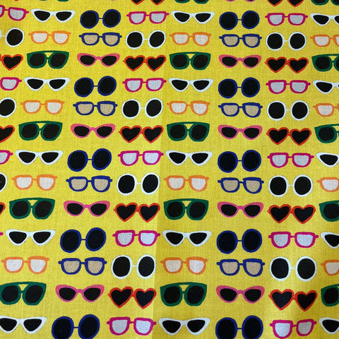 100% Cotton - Cute Sunglasses - £6.50 Per Metre - Sold by Half Metre