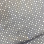 Remnant 170209 0.9m 100% cotton Poplin Spot Silver Grey - 112cm wide