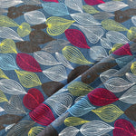 Ponte Roma Jersey - Doodle Leaves  - £9.50  Per Metre - Sold By Half Metre