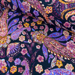 100% Cotton  - Paisley Black - £6.50 Per Metre - Sold by Half Metre