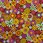 Polycotton - Floral Retro Vibes - £4.00 Per Metre - Sold by Half Metre