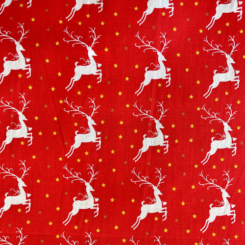 Christmas Polycotton Prints - Prancing with the Stars - Sold by Half Metre