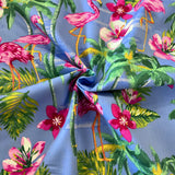 100% Cotton - Craft Cotton - Tropical Flamingo - £9.50 per Metre - Sold by Half Metre