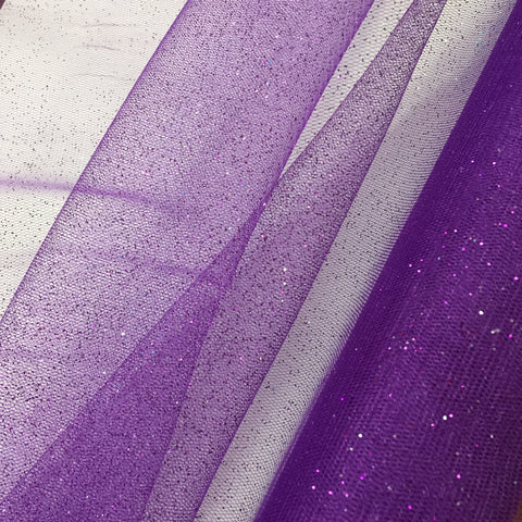 Remnant 60705 0.45m Glitter net - Purple - 150cm wide