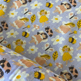 Polycotton Children's Print - Cute Fairies - Select Colour - £3.00 Per Metre - Sold by Half Metre