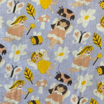 Polycotton Children's Print - Cute Fairies - Select Colour - £3.00 Per Metre - Sold by Half Metre