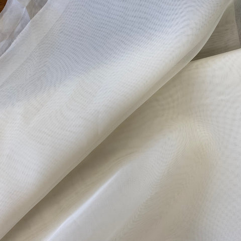 Remnant 290722 0.6m Voile  - Cream - 150cm Wide approx