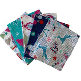 100% Cotton Fat Quarter Pack - Colourful Christmas